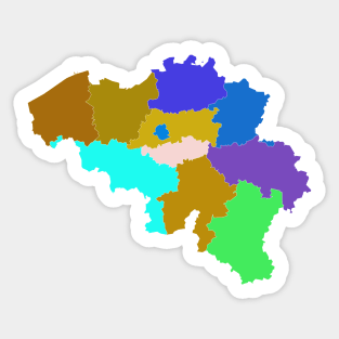 Belgium Color Map Sticker